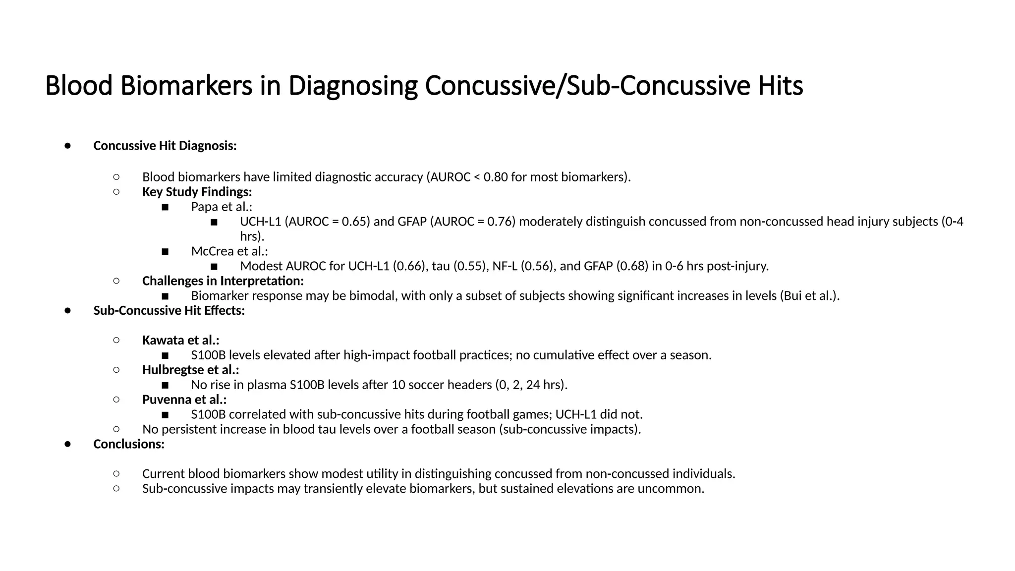 Biomarkers in Traumatic Brain Injury: Advances and Applications | PPSX