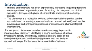 Biomarkers in Clinical Trials: Enhancing Drug Development | PPTX