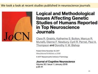 32
We took a look at recent studies published in neuroscience journals
 