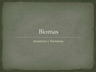 Acuáticos y Terrestres Biomas 