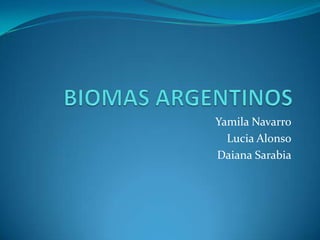 Yamila Navarro
  Lucia Alonso
Daiana Sarabia
 