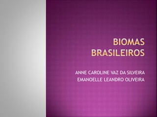 ANNE CAROLINE VAZ DA SILVEIRA 
EMANOELLE LEANDRO OLIVEIRA 
 