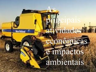 As
principais
atividades
econômicas
e impactos
ambientais
 