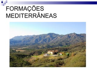 FORMAÇÕES
MEDITERRÂNEAS
 