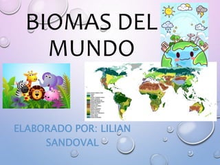 BIOMAS DEL
MUNDO
ELABORADO POR: LILIAN
SANDOVAL
 