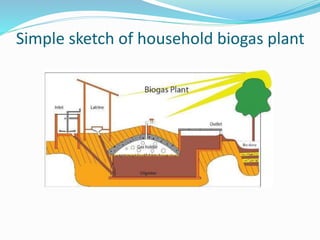 Simple sketch of household biogas plant
 