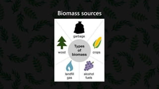 Biomass sources
 
