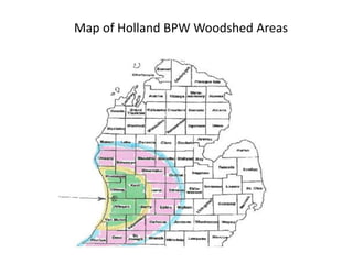 Map of Holland BPW Woodshed Areas
 
