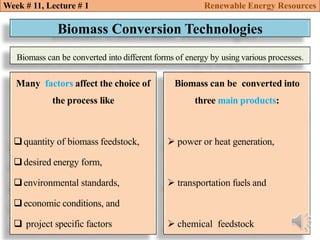 Biomass conversion technologies renewable energy resources | PDF