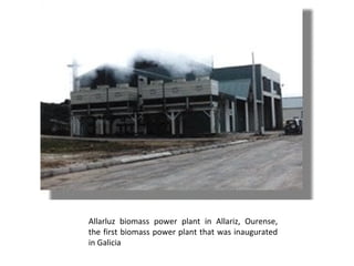 Allarluz biomass power plant in Allariz, Ourense,
the first biomass power plant that was inaugurated
in Galicia
 