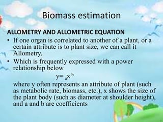 Biomass estimation | PPT