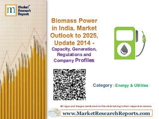 www.MarketResearchReports.com
Capacity, Generation,
Regulations and
Company Profiles
Category : Energy & Utilities
All logos and Images mentioned on this slide belong to their respective owners.
 