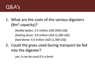 From (bio)mass to (bio)gas - or, how to best utilize urban slaughter waste