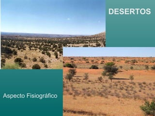 DESERTOS
Aspecto Fisiográfico
 