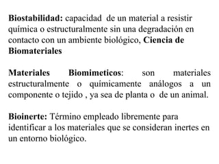 Biomateriales | PPTX