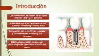 Historia de los Biomateriales Dentales | PPTX
