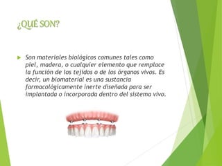 Biomateriales por Raul Leon | PPTX