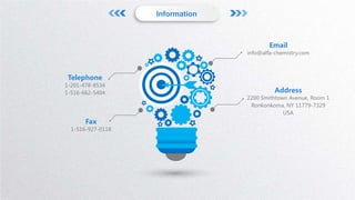 Information
Email
info@alfa-chemistry.com
Address
2200 Smithtown Avenue, Room 1
Ronkonkoma, NY 11779-7329
USA
Telephone
1-201-478-8534
1-516-662-5404
Fax
1-516-927-0118
 