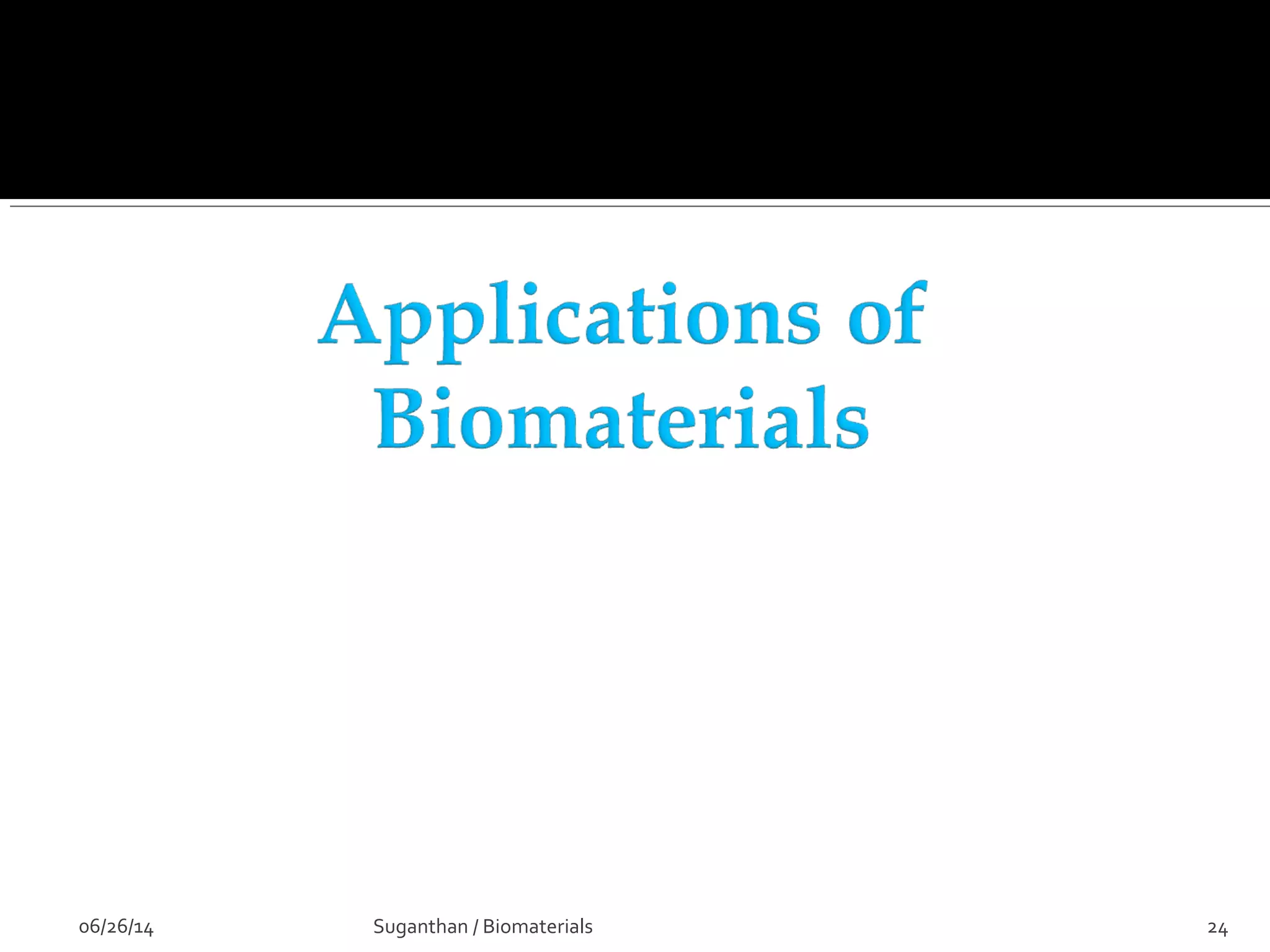 06/26/14 24Suganthan / Biomaterials
 