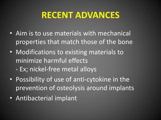 Biomaterials in orthopaedics ppt