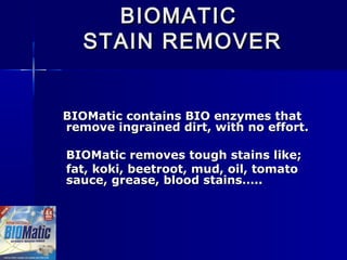 BIOMatic Washing Powder - Detergent | PPT