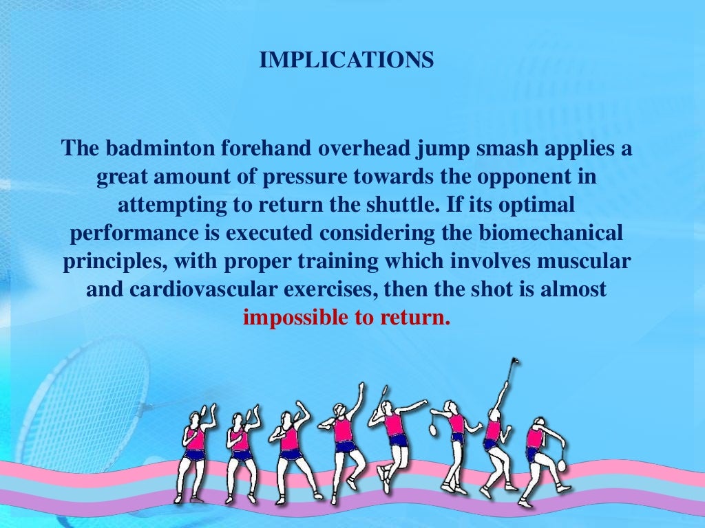 Biomechanical Analysis of a Badminton Jump Smash