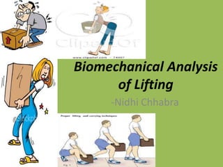 Biomechanical Analysis
of Lifting
-Nidhi Chhabra
 