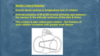 knee joint biomechanics 2nd BPTH Kinesiology | PPTX