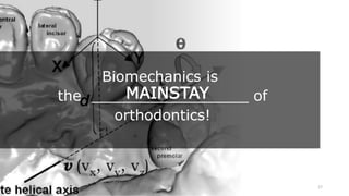 17
Biomechanics is
the _________________ of
orthodontics!
MAINSTAY
 
