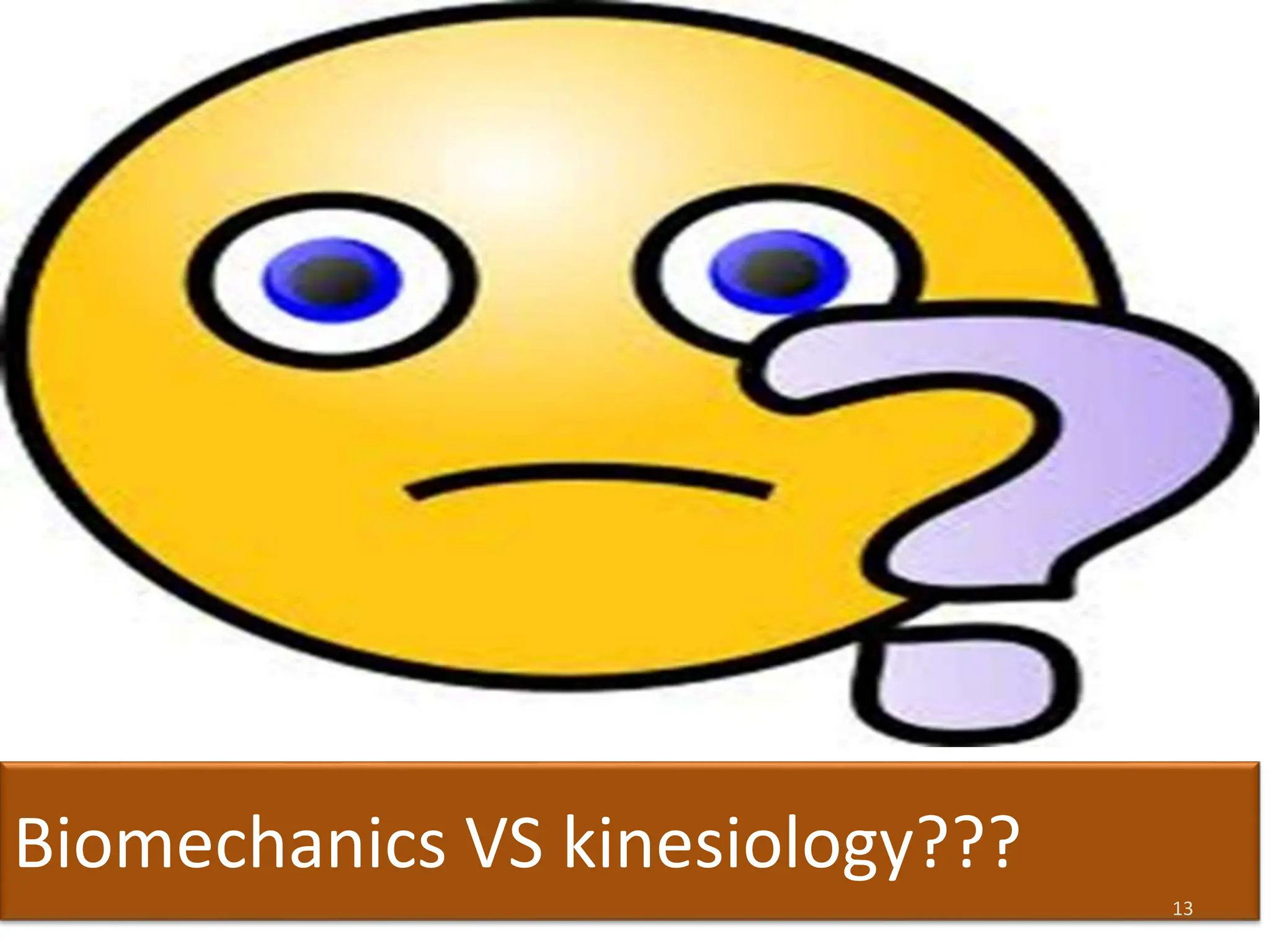 Biomechanics VS kinesiology???
13
 