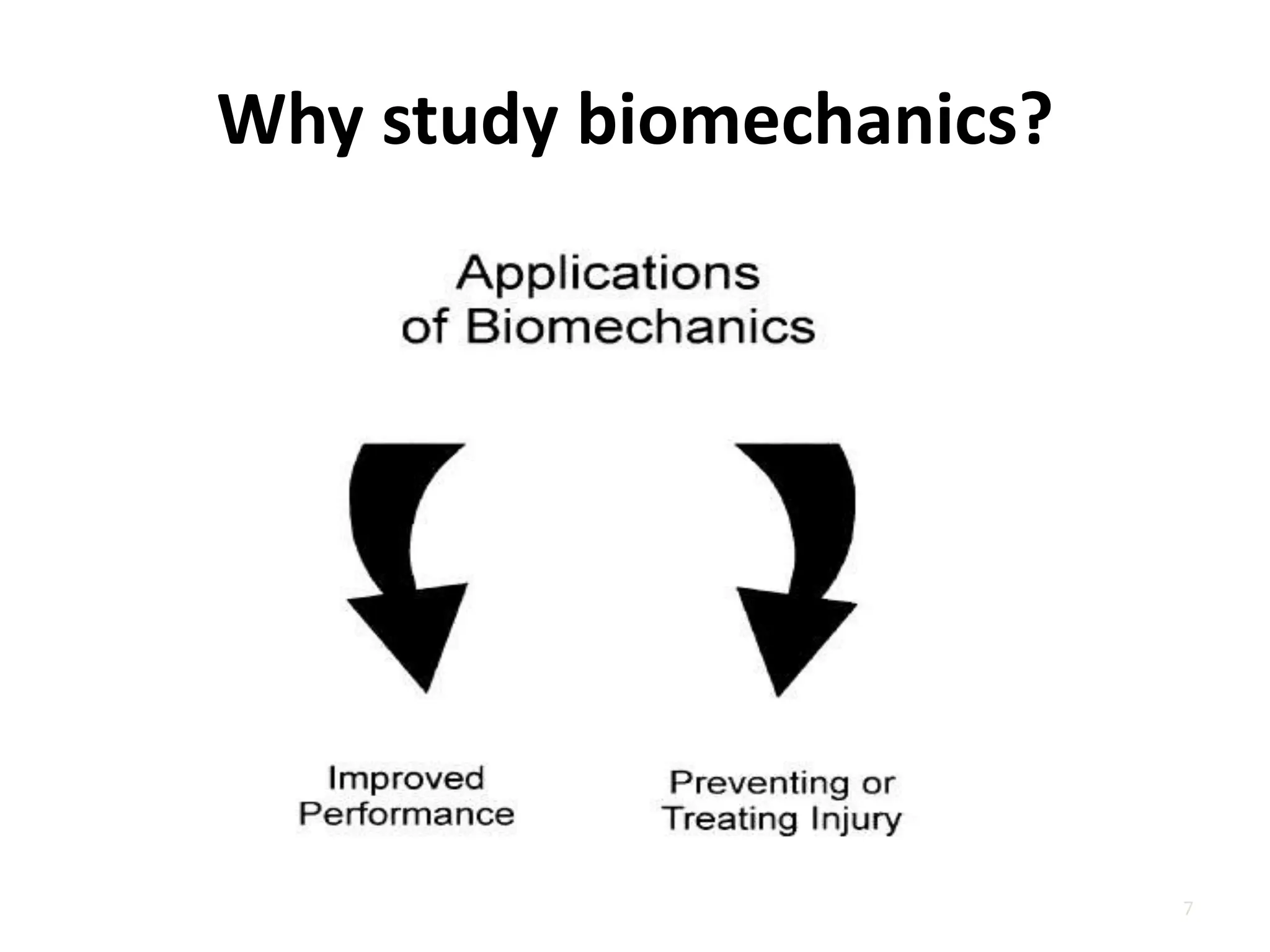 Why study biomechanics?
7
 