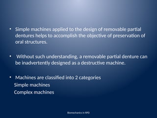 Novafav Machine Rpd biomechanics of removable partial denture | PPTX