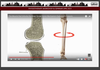 PHYSIOTHERAPY WORKSHOP & SEMINAR UMS 2023
 