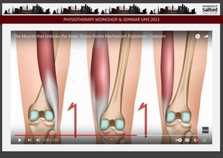 PHYSIOTHERAPY WORKSHOP & SEMINAR UMS 2023
 