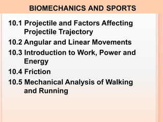 Biomechanics and Sports | PPTX