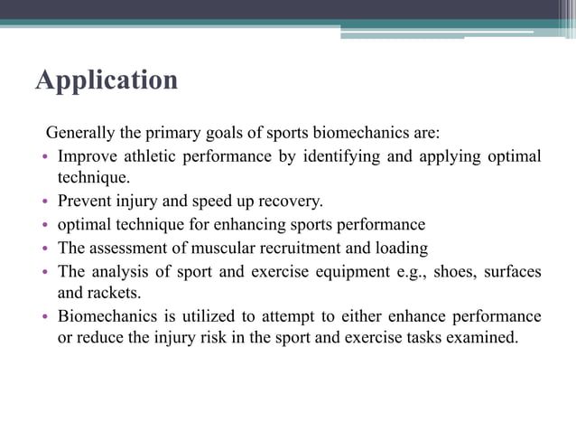 Biomechanics in sports | PPTX