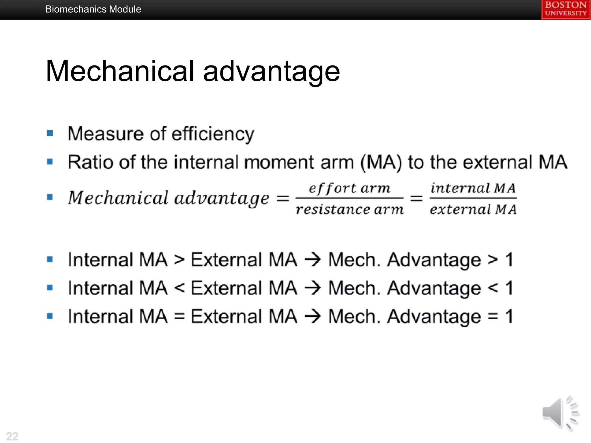 Biomechanics Module




     Mechanical advantage

     




22
 