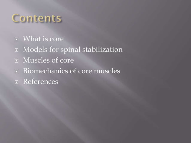 Biomechanics of core muscles | PPTX | Physical Therapy | Wellness
