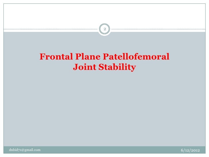 patellofemoral degenerative changes
