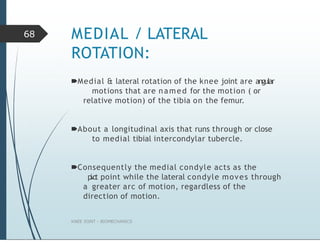 Biomechanics of knee joint.physotherapy ppt | PPTX