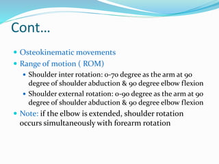 Internal Rotation Angle Rom Biomechanics of the shoulder | PPTX