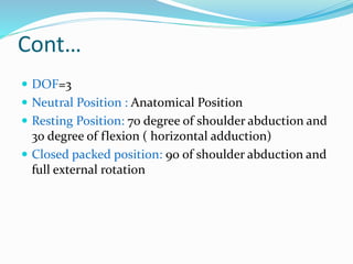 Shoulder In Neutral Position Biomechanics of the shoulder | PPTX