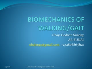 Obaje Godwin Sunday
AE-FUNAI
obaje199@gmail.com, +2348068638121
5/4/2018 Until you walk with legs you cannot work................ 1
 