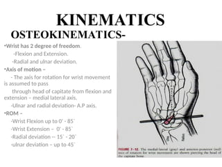 biomechanics of wrist joint and hand complex | PPT