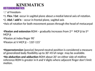 biomechanics of wrist joint and hand complex | PPT