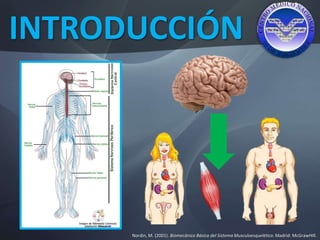 INTRODUCCIÓN
Nordin, M. (2001). Biomecánica Básica del Sistema Musculoesquelético. Madrid: McGrawHIll.
 