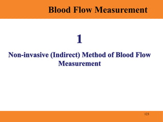 123
Blood Flow Measurement
Blood Pressure
 