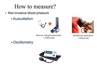 March 30, 2016 Blood Pressure - Biomedical Signal Processing Page 15
How to measure?
 Non-invasive blood pressure
 Auscultation
 Oscillometry
Mercury sphygmomanometer
+ stethoscope
Mechanical manometer
+ stethoscope
 