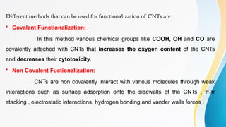 Biomedical Applications and Functionalization of Carbon Nanotubes in ...