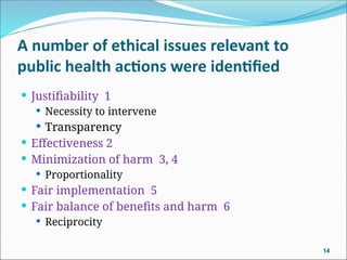 Ethical Principles and Challenges in Public Health Practice and ...